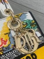 DIOR 25S SMALL LADY D-LITE BAG 24 IN YELLOW CANVAS DIOR CANNES - Image 4