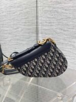 DIOR 25S MINI SOFT SADDLE BAG 19 IN BLUE DIOR OBLIQUE JACQUARD AND SMOOTH CALFSKIN - Image 11