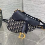 DIOR 25S MEDIUM SOFT SADDLE BAG 25 IN BLUE DIOR OBLIQUE JACQUARD AND SMOOTH CALFSKIN - Image 10