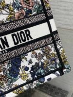 DIOR 25S LUCKY SMALL DIOR BOOK TOTE 26 IN MULTICOLOR DIOR FLOWERS CALENDAR ALLOVER EMBROIDERY - Image 7