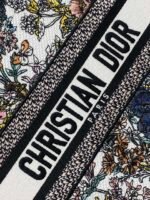 DIOR 25S LUCKY SMALL DIOR BOOK TOTE 26 IN MULTICOLOR DIOR FLOWERS CALENDAR ALLOVER EMBROIDERY - Image 3