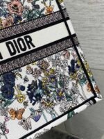 DIOR 25S LUCKY LARGE DIOR BOOK TOTE 42 IN MULTICOLOR DIOR FLOWERS CALENDAR ALLOVER EMBROIDERY - Image 7