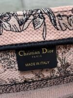 DIOR 25S LUCKY SMALL DIOR BOOK TOTE 26 IN PINK MULTICOLOR DIOR FLOWERS CALENDAR ALLOVER EMBROIDERY - Image 18