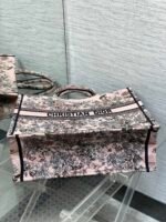 DIOR 25S LUCKY LARGE DIOR BOOK TOTE 42 IN PINK MULTICOLOR DIOR FLOWERS CALENDAR ALLOVER EMBROIDERY - Image 18