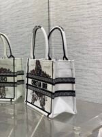 DIOR 25S LUCKY SMALL DIOR BOOK TOTE 26 IN WHITE MULTICOLOR DIOR STAR EMBROIDERY - Image 13