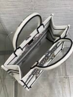 DIOR 25S LUCKY MEDIUM DIOR BOOK TOTE 36 IN WHITE MULTICOLOR DIOR STAR EMBROIDERY - Image 5