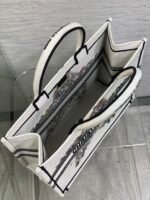DIOR 25S LUCKY LARGE DIOR BOOK TOTE 42 IN WHITE MULTICOLOR DIOR STAR EMBROIDERY - Image 5