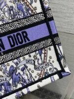 DIOR 25S SMALL BOOK TOTE 26 IN WHITE AND PURPLE DIOR NIGHT OF DREAMS EMBROIDERY - Image 16
