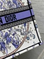 DIOR 25S LARGE BOOK TOTE 42 IN WHITE AND PURPLE DIOR NIGHT OF DREAMS EMBROIDERY - Image 7