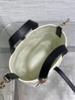 DIOR 25S TOUJOURS VERTICAL NANO TOTE BAG 18 IN IVORY BLACK MACROCANNAGE CALFSKIN - Image 15