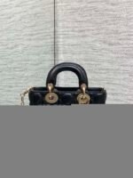 DIOR 25S MICRO LADY D-JOY 19 IN BLACK CALFSKIN GOLD HARDWRE - Image 10
