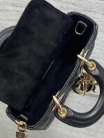 DIOR 25S MICRO LADY D-JOY 19 IN BLACK CALFSKIN GOLD HARDWRE - Image 3