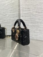 DIOR 25S MICRO LADY D-JOY 19 IN BLACK CALFSKIN GOLD HARDWRE - Image 13