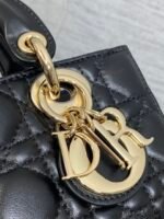 DIOR 25S MICRO LADY D-JOY 19 IN BLACK CALFSKIN GOLD HARDWRE - Image 11