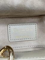 DIOR 25S MICRO LADY D-JOY 19 IN POWDER BEIGE CALFSKIN GOLD HARDWRE - Image 18