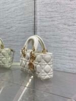 DIOR 25S MICRO LADY D-JOY 19 IN IVORY CALFSKIN GOLD HARDWRE - Image 15