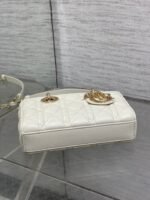 DIOR 25S MICRO LADY D-JOY 19 IN IVORY CALFSKIN GOLD HARDWARE - Image 8