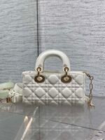 DIOR 25S MICRO LADY D-JOY 19 IN IVORY CALFSKIN GOLD HARDWRE - Image 12