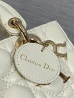 DIOR 25S MICRO LADY D-JOY 19 IN IVORY CALFSKIN GOLD HARDWRE - Image 7