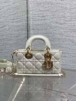 DIOR 25S MICRO LADY D-JOY 19 IN IVORY CALFSKIN GOLD HARDWRE - Image 2