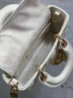DIOR 25S MICRO LADY D-JOY 19 IN IVORY CALFSKIN GOLD HARDWARE - Image 14