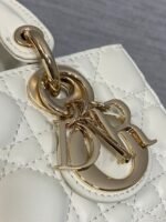 DIOR 25S MICRO LADY D-JOY 19 IN IVORY CALFSKIN GOLD HARDWRE - Image 13