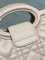 DIOR 25S JOLIE TOP HANDLE MINI BAG 18 IN BABY PINK CALFSKIN GOLD HARDWRE - Image 17