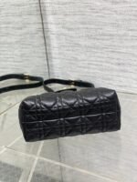DIOR 25S JOLIE TOP HANDLE MINI BAG 18 IN BLACK CALFSKIN GOLD HARDWARE - Image 9