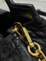 DIOR 25S JOLIE TOP HANDLE MINI BAG 18 IN BLACK CALFSKIN GOLD HARDWARE - Image 6