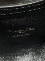 DIOR 25S JOLIE TOP HANDLE MINI BAG 18 IN BLACK CALFSKIN GOLD HARDWRE - Image 8