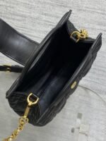 DIOR 25S JOLIE TOP HANDLE MINI BAG 18 IN BLACK CALFSKIN GOLD HARDWRE - Image 5