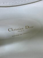 DIOR 25S JOLIE TOP HANDLE MINI BAG 18 IN WHITE CALFSKIN GOLD HARDWRE - Image 12
