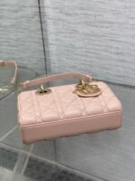 DIOR 25S MICRO LADY D-JOY 19 IN BABY PINK CALFSKIN GOLD HARDWRE - Image 17