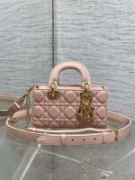 DIOR 25S MICRO LADY D-JOY 19 IN BABY PINK CALFSKIN GOLD HARDWRE - Image 11