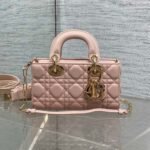 DIOR 25S MICRO LADY D-JOY 19 IN BABY PINK CALFSKIN GOLD HARDWARE - Image 10