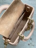 DIOR 25S MICRO LADY D-JOY 19 IN BABY PINK CALFSKIN GOLD HARDWARE - Image 14
