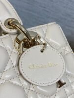 DIOR 25S MICRO LADY D-JOY 19 IN BEIGE CALFSKIN GOLD HARDWRE - Image 16