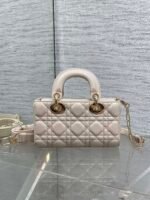 DIOR 25S MICRO LADY D-JOY 19 IN BEIGE CALFSKIN GOLD HARDWRE - Image 3
