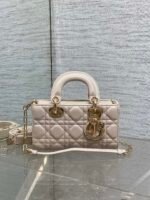DIOR 25S MICRO LADY D-JOY 19 IN BEIGE CALFSKIN GOLD HARDWARE - Image 2