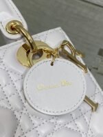 DIOR 25S LADY DIOR BAG 20 IN LILAC CANNAGE CALFSKIN GOLD HARDWRE - Image 16