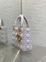 DIOR 25S LADY DIOR BAG 20 IN LILAC CANNAGE CALFSKIN GOLD HARDWRE - Image 15