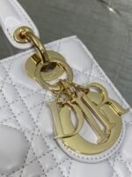 DIOR 25S LADY DIOR BAG 20 IN LILAC CANNAGE CALFSKIN GOLD HARDWRE - Image 13