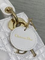 DIOR 25S MINI LADY DIOR BAG 17 IN LILAC CANNAGE CALFSKIN GOLD HARDWRE - Image 4
