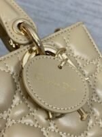 DIOR 25S SMALL LADY D‑JOY BAG 19 IN DARK BEIGE CANNAGE CALFSKIN GOLD HARDWARE - Image 16