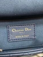 DIOR 25S SMALL LADY D‑JOY BAG 19 IN DARK BLUE CANNAGE CALFSKIN GOLD HARDWARE - Image 9