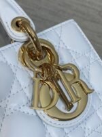 DIOR 25S SMALL LADY D‑JOY BAG 19 IN LIGHT BLUE CANNAGE CALFSKIN GOLD HARDWRE - Image 3