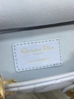 DIOR 25S SMALL LADY D‑JOY BAG 19 IN LIGHT BLUE CANNAGE CALFSKIN GOLD HARDWRE - Image 18