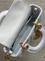 DIOR 25S SMALL LADY D‑JOY BAG 19 IN LIGHT BLUE CANNAGE CALFSKIN GOLD HARDWARE - Image 14