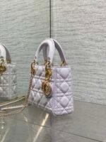 DIOR 25S MINI LADY DIOR BAG 17 IN LILAC CALFSKIN CHARM CRYSTAL EMBELLISHMENTS - Image 14