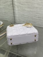 DIOR 25S MINI LADY DIOR BAG 17 IN LILAC CALFSKIN CHARM CRYSTAL EMBELLISHMENTS - Image 8